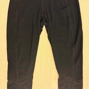 Black Athleta Crop Leggings With Mesh Detail Size S